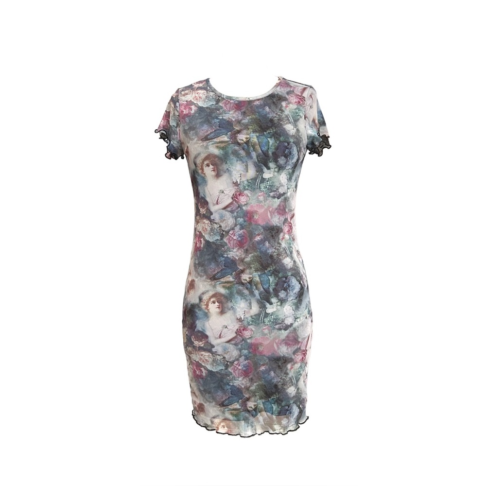 Renaissance Angel Fitted Mesh Dress